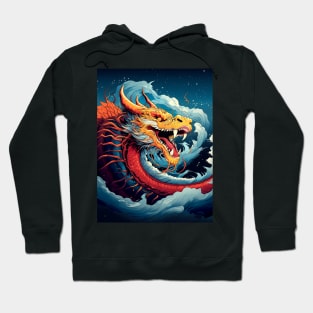 Chinese Dragon: Chinese New Year, Year of the Dragon on a Dark Background Hoodie